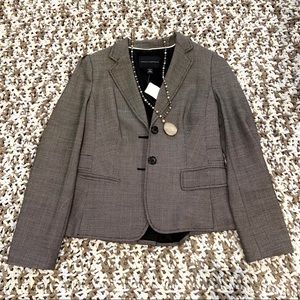 Banana Republic Black and White Patterned Blazer 6
